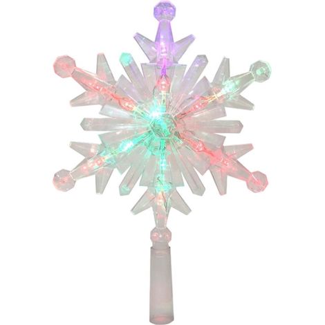Sommet Pour Arbre De Noël - Projecteur De Flocon De Neige À Led - Décoration Festive Pour Arbre Intérieur - 1 Pièce (1/5)