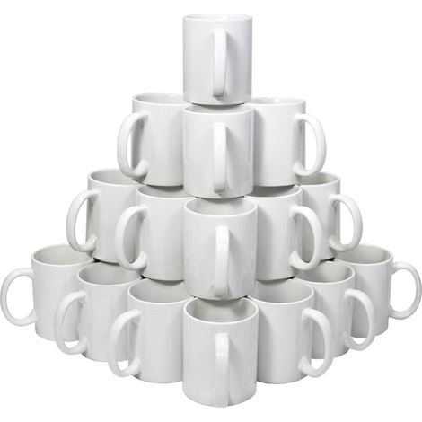 Tazze in Ceramica Bianca Grado AAA per Sublimazione, 72 Pezzi con Scatole