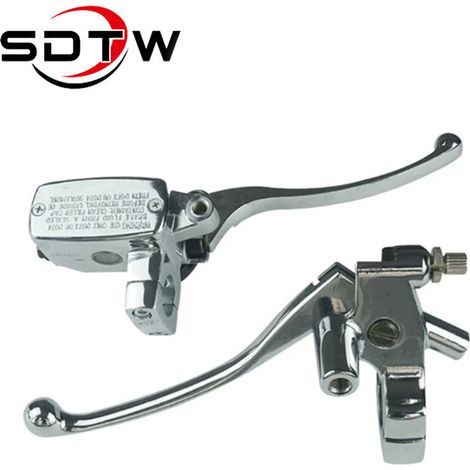 Motorcycle electroplated folding clutch and brake lever, 25mm, suitable for Honda 400VT, 600VT, and 750. (1/5)