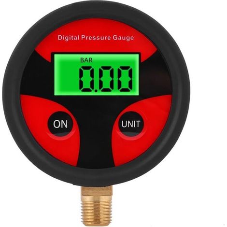 Manomètre Numérique de Pneu, Manomètre Jauge de Pression des Pneus de Voiture Digital LCD Jauge de Pression d'Air des Pneus LCD Numérique pour Voiture Camion Moto(Filetage : 1/8 NPT) (1/5)