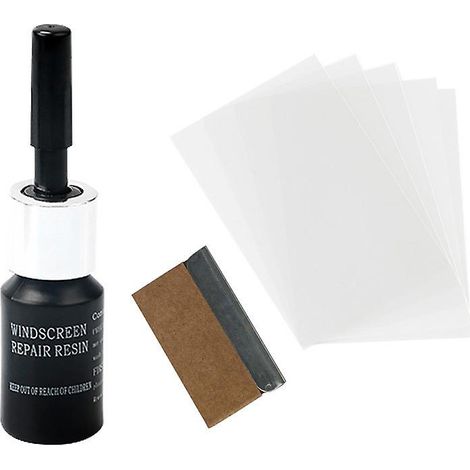 Kit de réparation nano pour vitre auto, outil de restauration de fissures et impacts sur pare-brise, liquide de comblement pour éclats de verre, pack complet. (1/4)