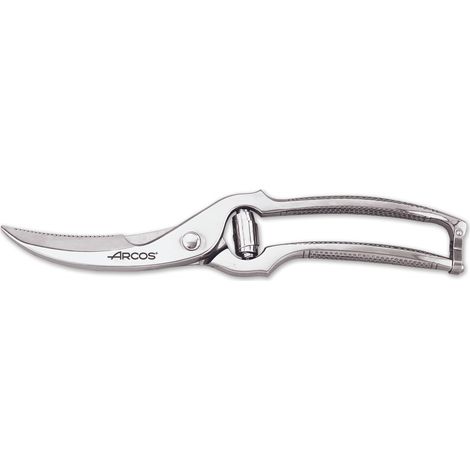 Arcos Tijeras para pollo - Hoja de Acero Inoxidable Forjado de 250 mm - Mango de Acero Inoxidable Forjado - Color Plata