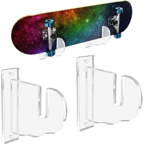 Support Skateboard, Support Mural Skateboard, Support Mural pour Planche à roulettes, Support de Rangement Horizontal