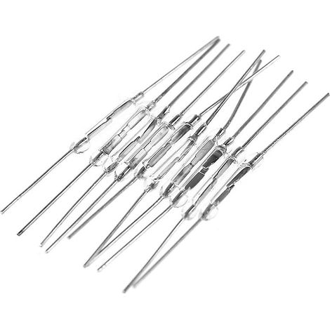 10 interrupteurs à lames magnétiques en verre de 14 mm, normalement ouverts (HFMQV) (1/5)