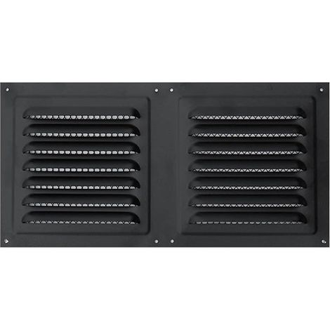 Grille de ventilation en acier inoxydable anti-pluie (300 x 150 mm) (1/5)
