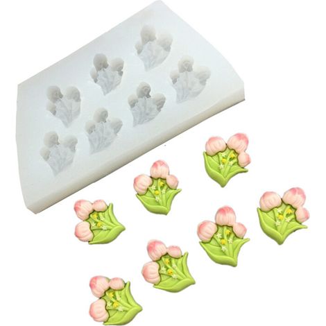 Stampi in silicone a forma di fiore per candele, sapone, - UNO