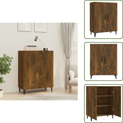 Sideboard Räuchereiche 70x34x90 cm Holzwerkstoff - Schreibtisch - Wohnzimmermöbel - Sideboard - Regal - Holzmöbel (1/5)