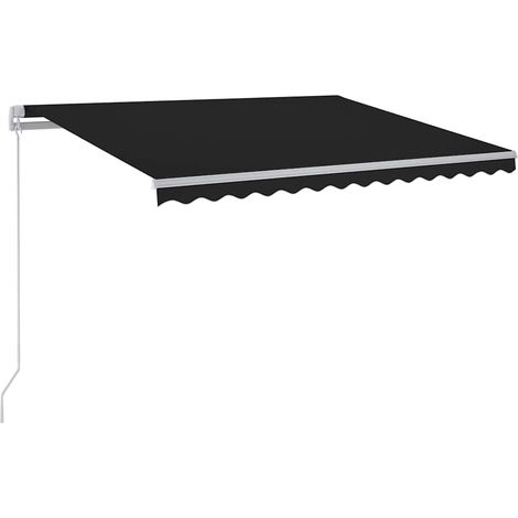 Maison Exclusive - Auvent manuel rétractable avec LED 300x250 cm Anthracite