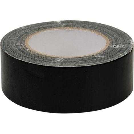 Adhésif toilé 50 mm x 50 m noir 188845 – Flexible et imperméable – Pour réparations sur conduits, tuyaux et verre – Fixman