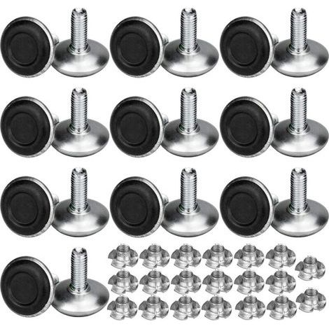 20er-Pack verstellbare Nivellierfüße für Möbel, Nivellierfüße mit T-Mutter, M8x20x30mm Gewinde, Schrauben zum Nivellieren von Möbelfüßen, Stühlen, Tischen (1/5)