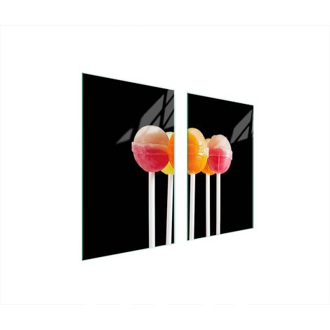 PLAQUE DE PROTECTION EN VERRE POUR POÊLE 75x52 LOLLIPOPS (1/5)