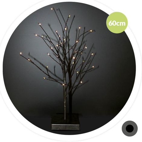 Albero decorativo Cumia LED 60 cm 3xAA Nero