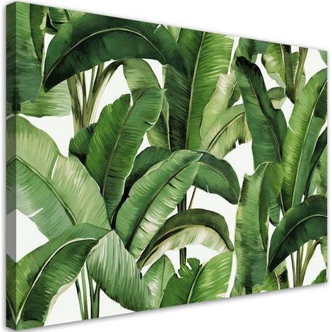 Tableau sur toile Feuilles tropicales vertes 90x60 (1/5)