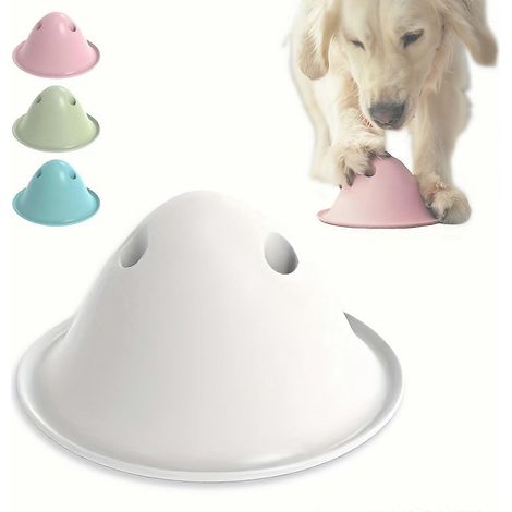 Juguete interactivo para perros, rompecabezas cónico de escondite para entrenar la concentración y el juego de mordida, juguete de persecución para mascotas para aliviar el aburrimiento. (1/5)