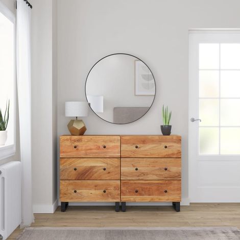 Sideboards 2 pcs 60x33x75 cm Solid Wood Acacia vidaXL (1/5)