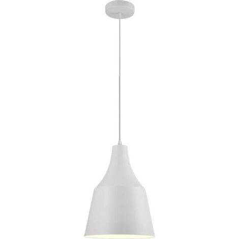 TRADE SHOP - Lampadario A Sospensione Da Soffitto Moderno Con Paralume A Cupola Con Attacco E27 B46 - Bianco (1/5)