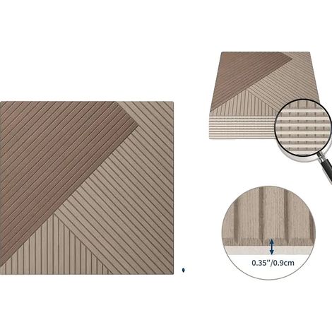 Paneles acústicos de pared, 60 cm, 0,9 cm de espesor, clase NRC 0,9, clase de resistencia al fuego B, paquete de 10 (1/5)