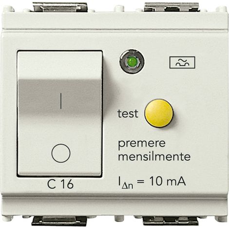 VIMAR - 16511.16.B Interruttore MTDiff.1P+N C16 10mA bianco