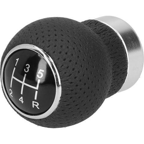 Manette de vitesse 5 rapports en cuir véritable, levier de changement de vitesse avec adaptateur et clé Allen, universel pour voiture (1/5)