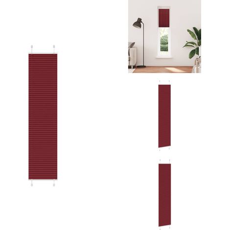 Store plissé rouge bordeaux 45x200 cm largeur du tissu 44,4 cm - Store Plissé - Stores Plissés - Store Plissé De Fenêtre - Plisse Aveugle (1/5)