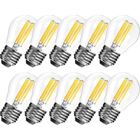 Ampoule à LED E27, Ampoules LED G45 Golf Dimmables 6W, Lot de 10