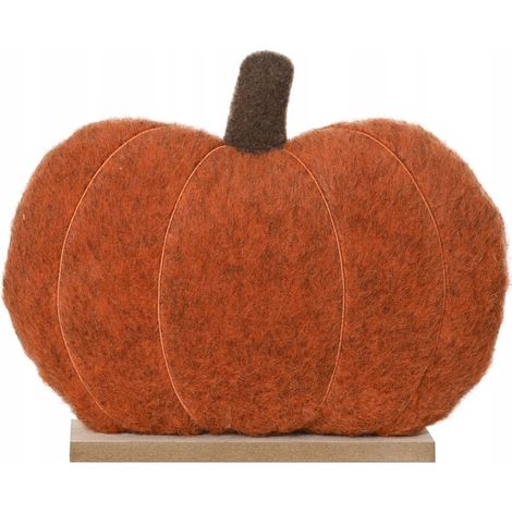 Calabaza otoñal para mesa de Halloween, poliéster, naranja, 23,5 cm, 1 unidad