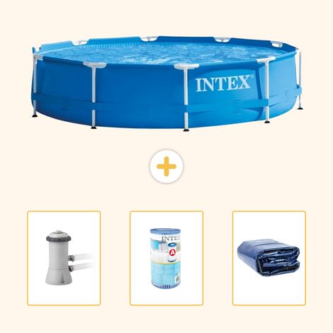 Intex Piscine Tubulaire Ronde - 366x76 cm - 4-pièces  S21332 (1/5)