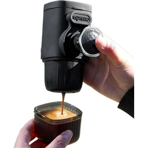 Moulin à café manuel portable avec mouture réglable pour expresso, cafetière à piston et café filtre, idéal pour la maison, le bureau et les voyages.-AquaForge (1/5)