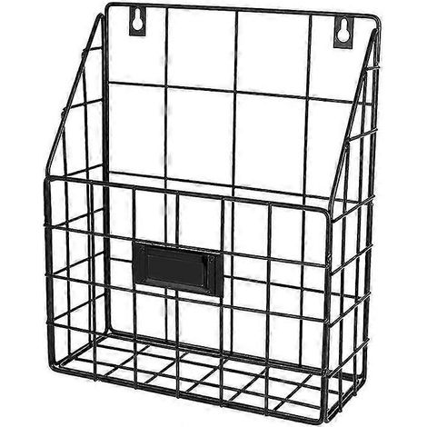 Panier à courrier en fil métallique - Porte-documents/organisateur de documents mural - Plateau économique et facile à installer (1/4)