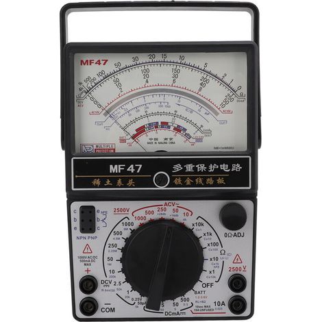 Multimètre Analogique Haute Précision Voltmètre Ampèremètre Pointeur Magnétique Interne Industriel (1/4)