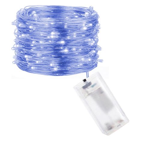 LED-Lichterkette 20 LEDs 200 cm blau batteriebetrieben Indoor