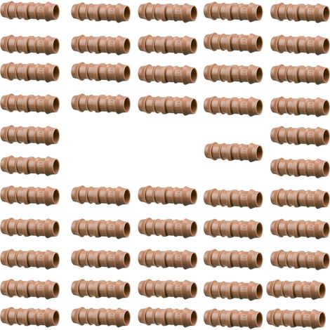 Lot de 50 raccords d'irrigation goutte à goutte 17 mm pour tuyau d'irrigation de 1,27 cm, raccords de ligne goutte à goutte pour jardin et pelouse (1/5)
