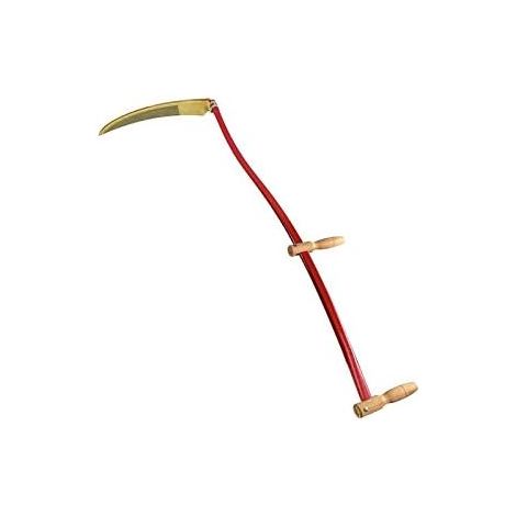 Falce con barba da 60 cm per fieno con manico lunghezza totale 148 cm