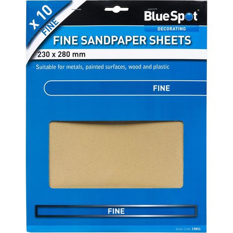 Blue Spot Tools 19851 Carta vetrata fine, nera, 230 x 280 mm (1/2)