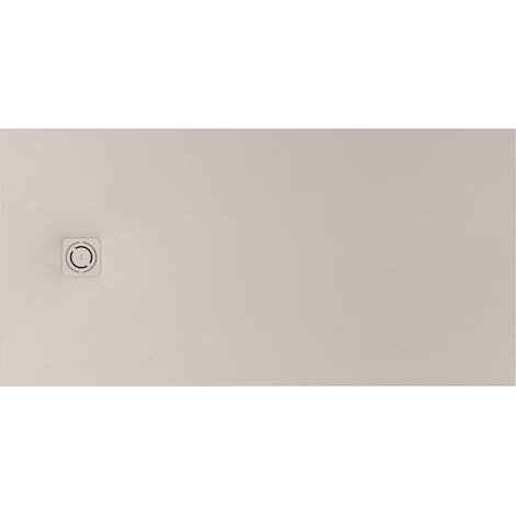 Receveur de douche extra plat en Stonex® Terran-N + Grille Twist - 1400x800mm - Beige (1/2)