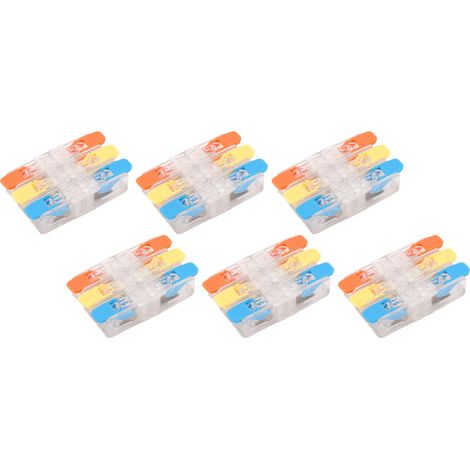 10 Pièces Connecteur à Levier pour Câbles, Jonction Rapide 3 Entrées/Sorties 41A 450V, Bloc de Jonction Électrique (1/5)