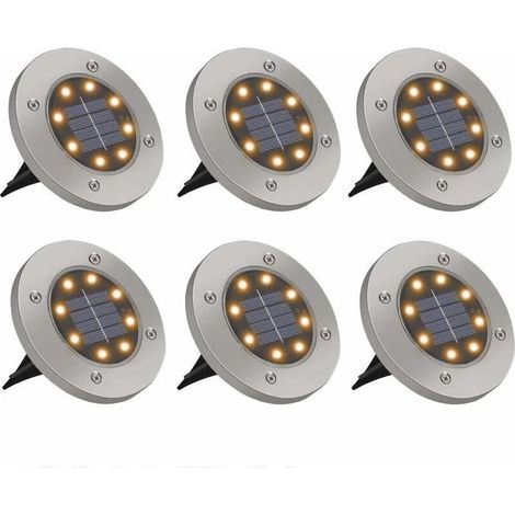 6 pièces parc extérieur led lampes souterraines solaires cour jardin nouvelles lumières solaires de pelouse (1/5)