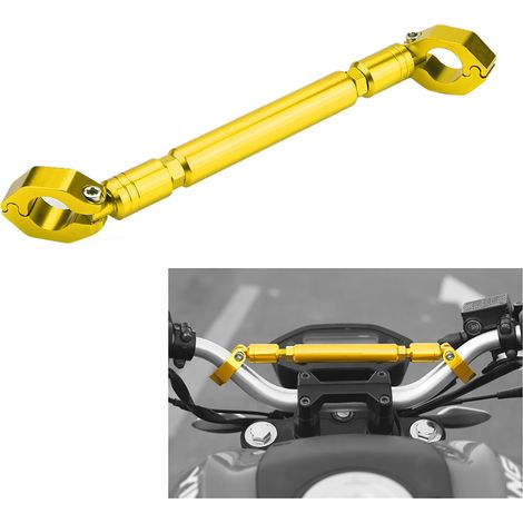 Motorradlenkergriffe aus Aluminiumlegierung, Stabilisator-Querstange, goldenes Biker-Zubehör (1/5)