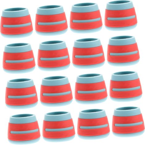 Lot de 16 protège-chaises en silicone pour table, bureau, canapé, repose-pieds et pieds de meubles.