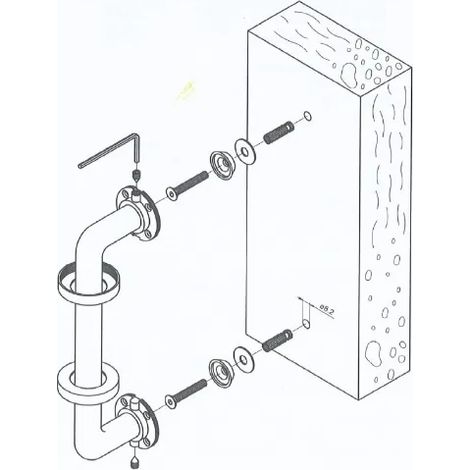 FISSAGGIO MANIGLIONE V&V X0526 SINGOLO C-BUSSOLE