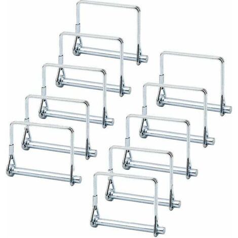 Goupille de verrouillage carrée 10 pièces – Acier au carbone galvanisé – Longueur 70mm – Diamètre 6,3mm (1/4 pouce) – Applications variées (1/5)