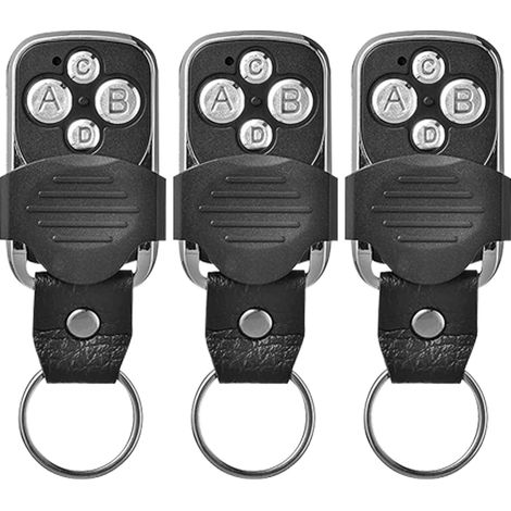 Kaelt - 3 pièces 553815mm universel électrique volet roulant porte roulant porte garage porte télescopique télécommande cuir paire copie 433 noir (1/5)