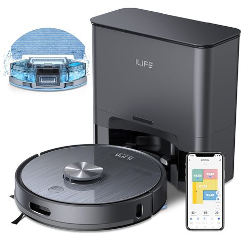AUTRUCKER Aspirateur robot T20S, puissance d'aspiration de 4200PA, autonomie de 260 minutes, système de station de vidage automatique, contrôle par application (1/5)
