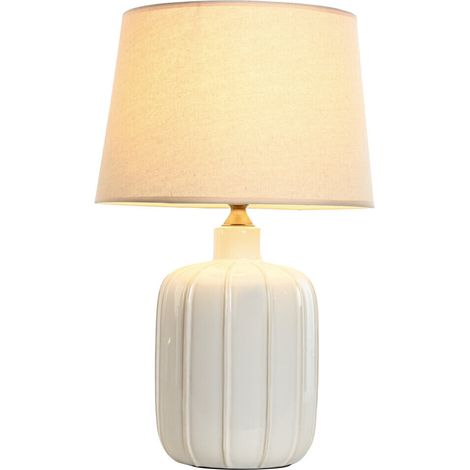 Lampara Sobremesa Porcelana Algodon 33X33X55 (1/4)