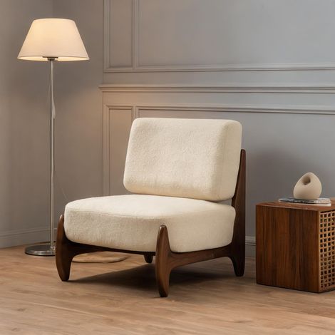 Fauteuil cream en polyester 73,5 x 72 x 81 cm (1/5)