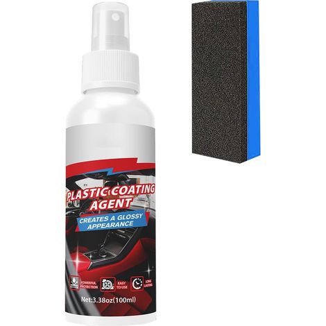 Agent de renouvellement de revêtement de voiture, restaurateur d'intérieur de voiture de défense UV, spray de revêtement de tableau de bord, agent de revêtement de rénovation intérieure de voiture, (1/5)