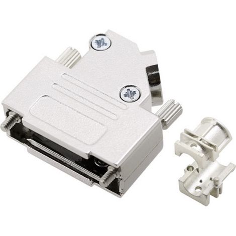 encitech D45ZK15HI-K 6560-0706-12 D-SUB Gehäuse Polzahl: 15 Vollmetall 45 ° Silber 1 St.