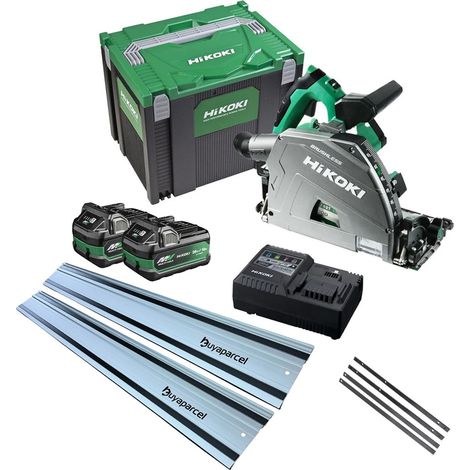 HiKOKI Brushless Plunge 36V 165mm Cordless Track Saw x2 8ah Case + Guide rails