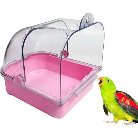 Boîte de baignoire pour oiseaux, cages à oiseaux pour-Rose (1/5)