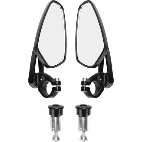 Rétroviseurs de Guidon, Coque en Alliage D'aluminium à Fort Impact, Mécanisme de Réglage Flexible, Lentilles Teintées Bleues (1/5)